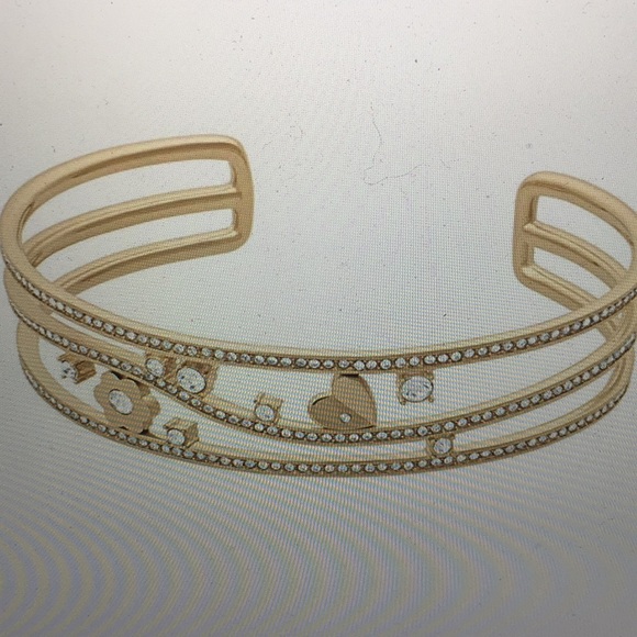 ✨✨HOST PICK✨✨MICHAEL KORS CRYSTAL PAVE FLORAL CUFF - Picture 5 of 5